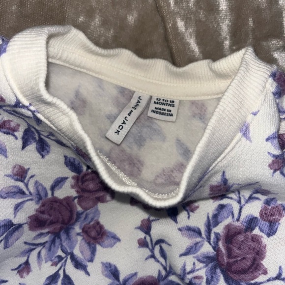 Janie and Jack Floral Infant Crewneck sweatshirt 🌵12-18 Months - Picture 2 of 4
